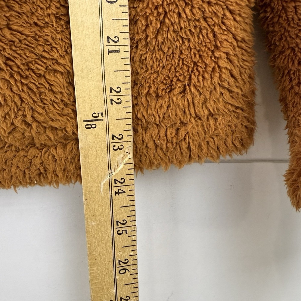 J.CREW Sherpa Camel Funnelneck Zip Jacket Women Small AB440 Teddy - Picture 12 of 14